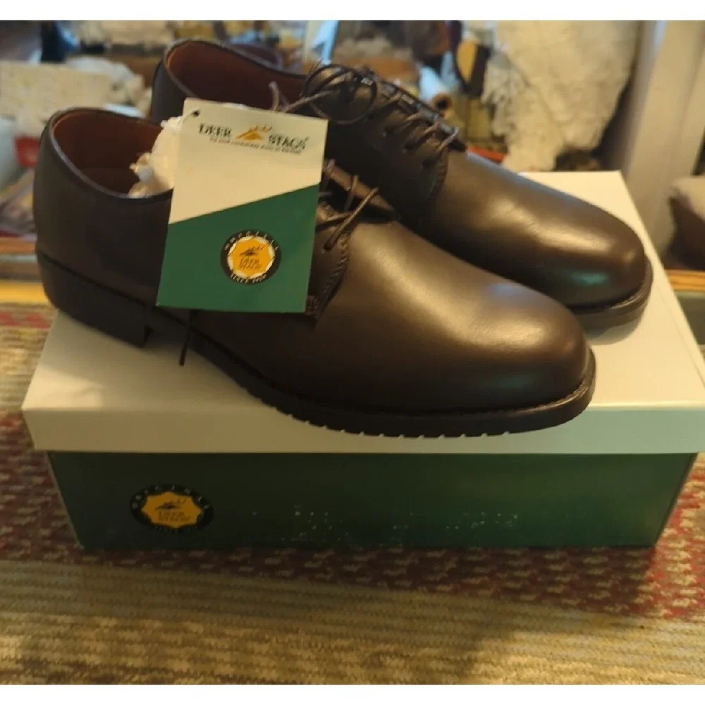 New Deer Stags Men Shoes Sz‎ 11M Oxford Casual Dress Brown Leather